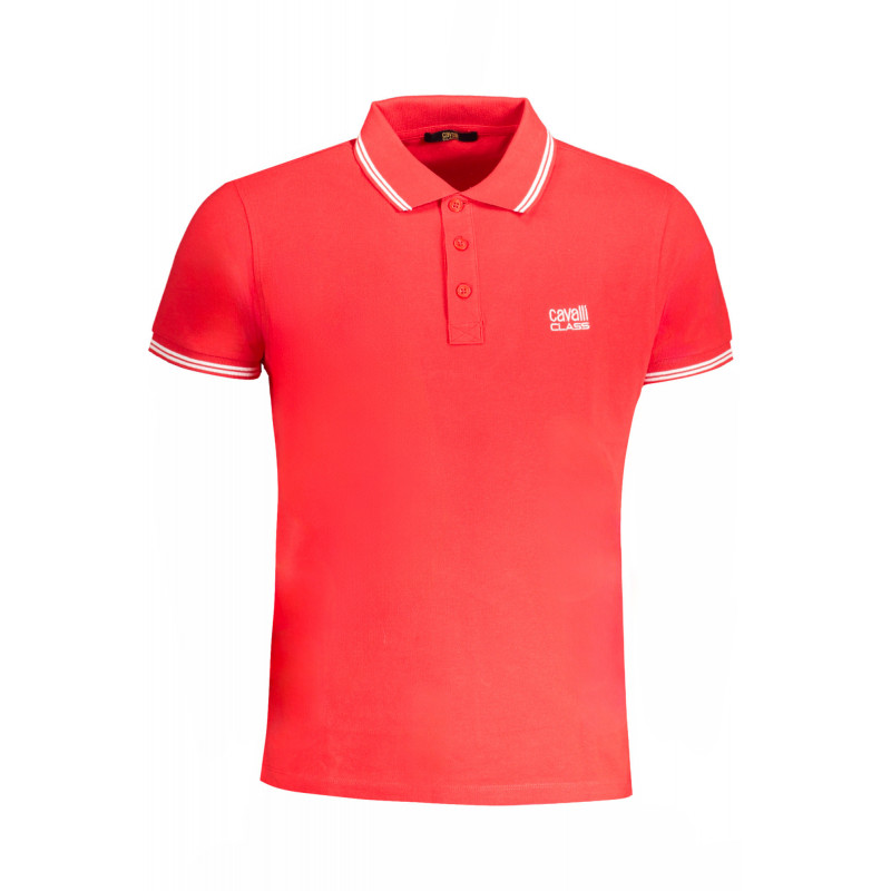 CAVALLI POLO MANCHES COURTES HOMME CLASS ROUGE