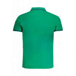 CAVALLI CLASS MEN'S GREEN SHORT SLEEVED POLO SHIRT