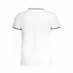 POLO HOMME CAVALLI CLASS BLANC MANCHES COURTES