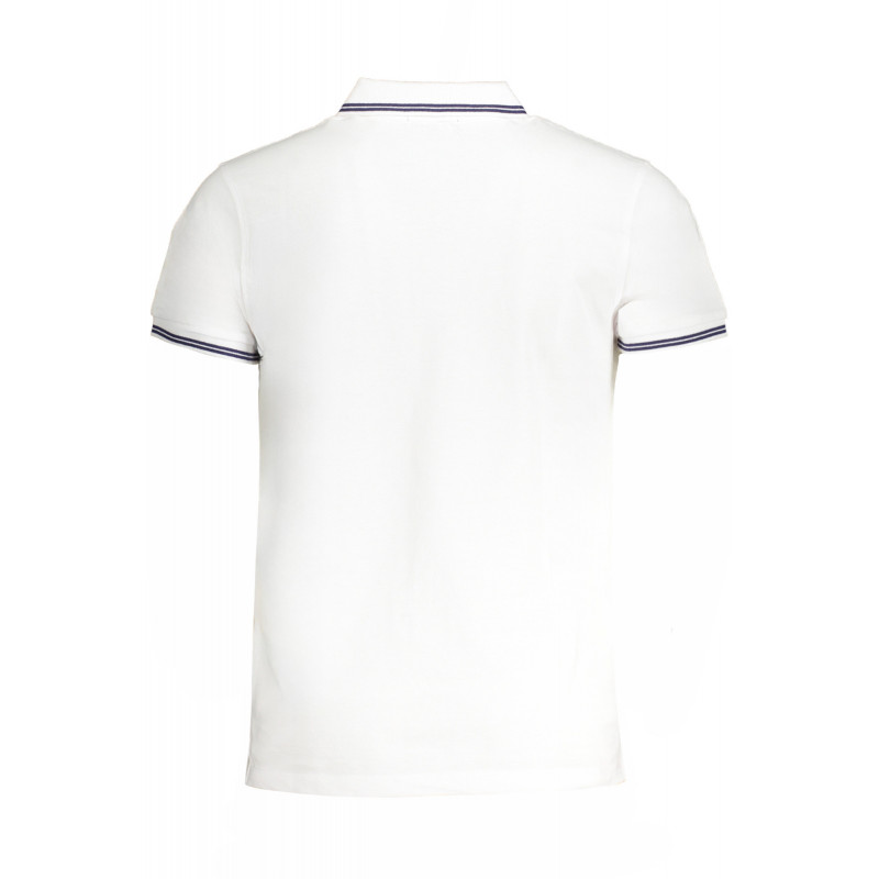 CAVALLI CLASS MEN'S WHITE SHORT SLEEVED POLO SHIRT