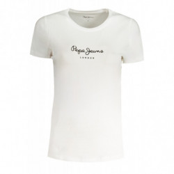 PEPE JEANS T-SHIRT MANICHE CORTE DONNA BIANCO