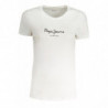 CAMISETA MANGA CORTA MUJER PEPE JEANS BLANCO