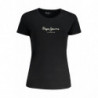 PEPE JEANS WOMEN'S SHORT SLEEVE T-SHIRT BLACK