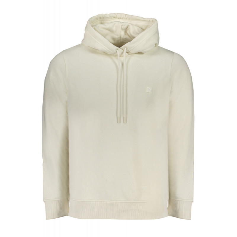 SWEAT-SHIRT SANS FERMETURE ÉCLAIR BLANC CALVIN KLEIN POUR HOMMES