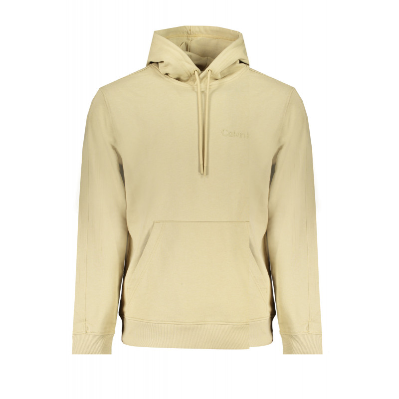 SWEAT-SHIRT SANS FERMETURE ÉCLAIR BEIGE CALVIN KLEIN POUR HOMMES