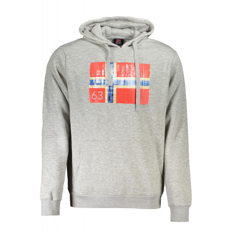 NORWEGEN 1963 GRAUES REIßVERSCHLUSS-SWEATSHIRT FÜR HERREN