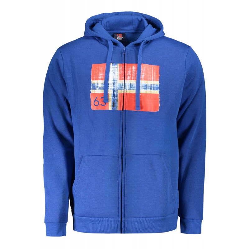 NORWAY 1963 FELPA CON ZIP UOMO BLU