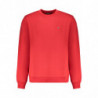 NAPAPIJRI RED MEN'S ZIP-LESS SWEATSHIRT