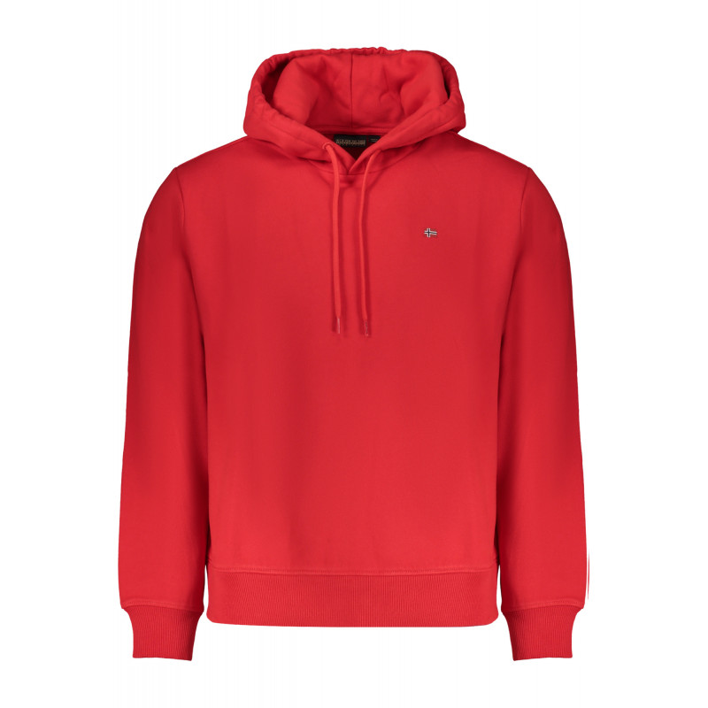 NAPAPIJRI RED MEN'S ZIP-LESS SWEATSHIRT