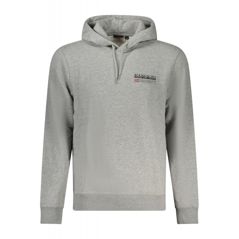 NAPAPIJRI SWEAT-SHIRT SANS FERMETURE ÉCLAIR GRIS POUR HOMMES